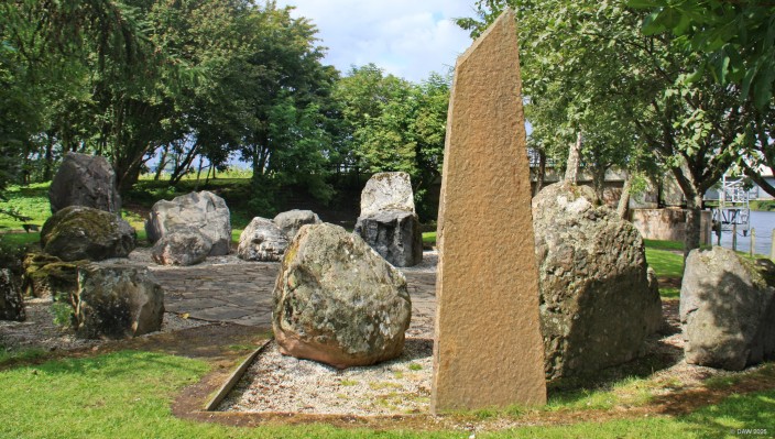 Modern Stone Circle, Bonar Bridge
At the southern end of the Boan Bridge lies this modern stone circle.  The boulders are the kind found in the highlands placed in order of age.  [url=http://streetmap.co.uk/map?X=260880&Y=891452&A=Y&Z=120/] Map location. [/url]
