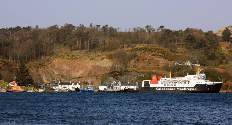 Full house at Port Askaig, Islay
On the left is the Islay Lifeboat, the small blue ferry is the Jura ferry and M.V. Hebridean Isles will have come from Kennacraig on West Loch Tarbert.  [url=http://www.streetmap.co.uk/map.srf?X=144120&Y=668975&A=Y&Z=126/] Map location. [/url]
