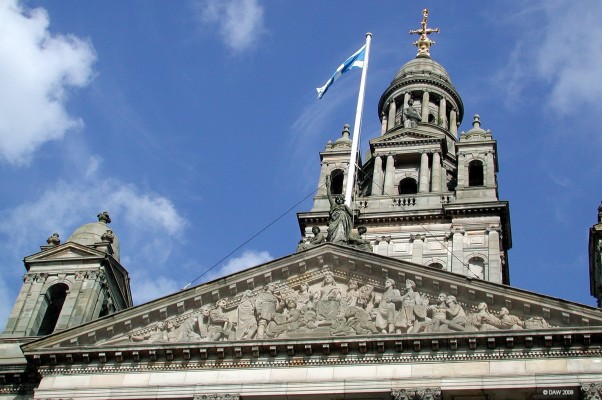 City Chambers, Glasgow
Some of the stone carvings on the front of the City Chambers in George Square.  [url=http://www.streetmap.co.uk/streetmap.dll?G2M?X=259290&Y=665405&A=Y&Z=1/]Map location. [/url]
