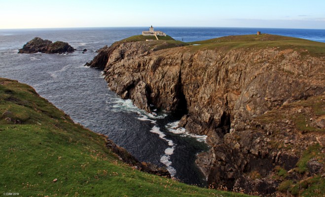 Strathy Point, Sutherland
Strathy point lighthouse was one of the last to be built in Scotland, it was commissioned in 1958.  It was the first to be built from the start as an all electric light.  Since 1997 it has been automated and is controlled remotely from the Northern Lighthouse Board headquarters in Edinburgh.  [url=http://streetmap.co.uk/map.srf?X=282702&Y=969256&A=Y&Z=120/] Map location. [/url]
