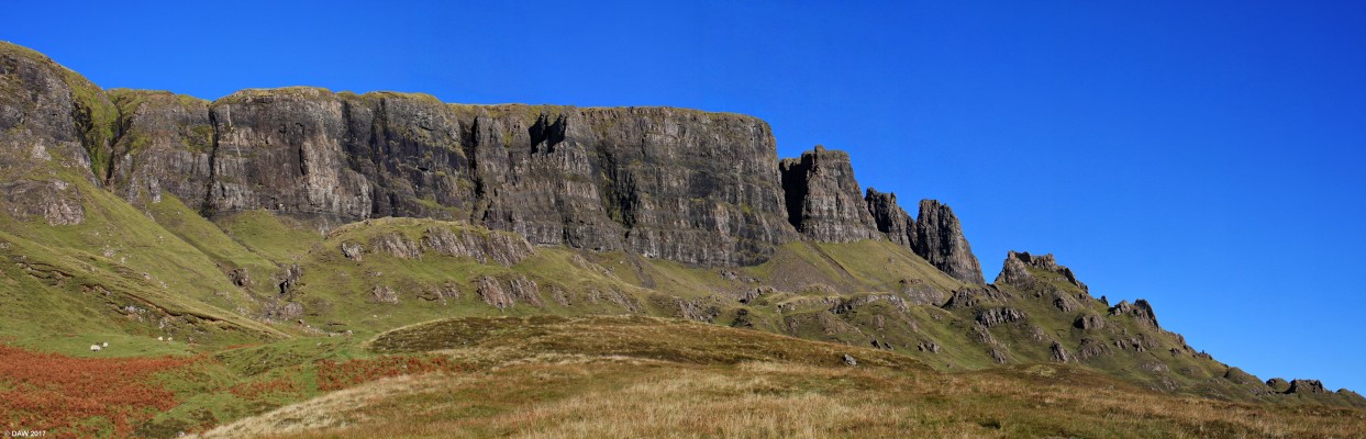 The Quiraing, Isle of Skye
The Quiraing is part of the Trotternish Ridge escarpement, it was formed by a great series of landslips, the Quiraing is the only part of the slip still moving.  [url=http://streetmap.co.uk/map.srf?X=146095&Y=868181&A=Y&Z=115] Map location. [/url]

