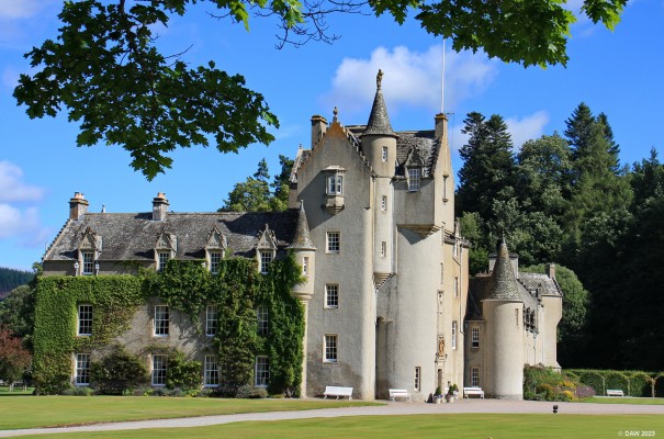 Ballindalloch Castle, Banffshire
The first tower of the Castle was built in 1546 and has been much expanded since then.  Throughout its entire existance it has been occupied by the Macpherson-Grant family abd is open to the public in the summer months.  [url=http://streetmap.co.uk/map?X=317887&Y=836557&A=Y&Z=115/] Map location. [/url]
