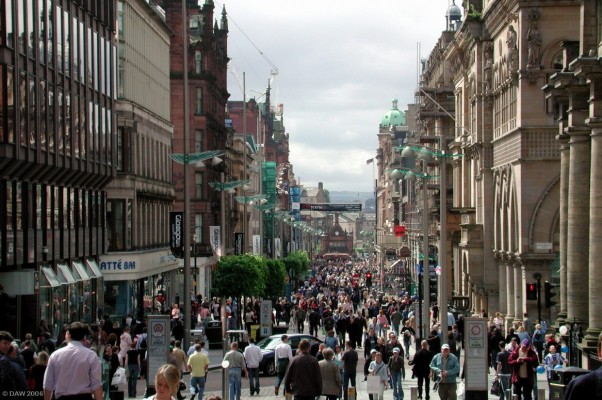 Buchanan Street, Glasgow
Looking down the full length of Buchanan street on a busy Saturday morning.
