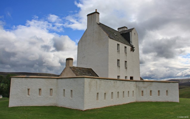 Corgarff Castle, Aberdeenshire
Built in the mid 16th century by the Forbes of Towie, in 1571 it was burned by Adam Gordon of Auchindoun resulting in many deaths.  After the Jacobite uprising it was rebuilt as a barracks for government troops.  After 1831 it was used a a distillery and for housing local workers until it was passed on to the state in 1961. [url=http://streetmap.co.uk/map.srf?X=325362&Y=808663&A=Y&Z=120/] Map location. [/url]
