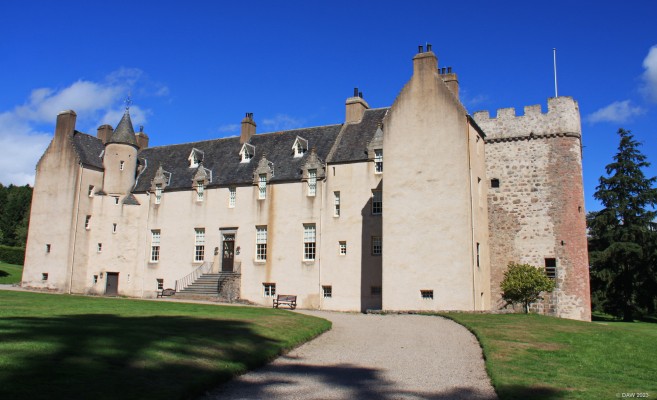 Drum Castle, Aberdeenshire
Drum Castle was originally the seat of the Chief of Clan Irvine.  The oldest part is the tower on the right which dates from the 13th century.  Today the Castle is in the care of the National Trust for Scotland and is open to the public in the summer.  [url=http://streetmap.co.uk/map?X=379500&Y=800500&A=Y&Z=120/] Map location. [/url]
