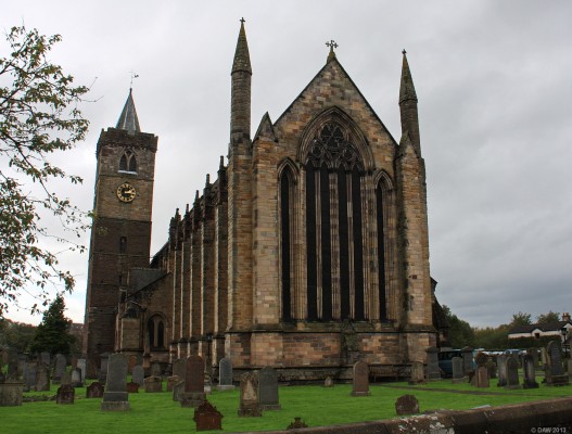 Dunblane Cathedral
An external view of the Choir and tower of Dunblane Cathedral.  After the reformation in 1560 this is the only part of the Church that was used.  The Nave fell into disrepair with the roof eventually collapsing.  in 1889 a full restoration of the Cathedral was undertaken and by 1893 the whole building was back in use.  [url=http://www.streetmap.co.uk/map.srf?X=278035&Y=701575&A=Y&Z=120/] Map location. [/url]
