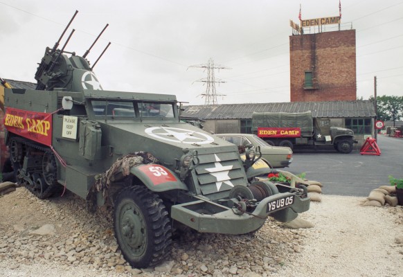 Eden Camp, North Yorkshire, 1993
[url=https://www.edencamp.co.uk/] Eden Camp [/url] is an award winning WWII themed Museum near Malton.  It was open in 1987 on the site of a second World War prisoner of war camp.  In 1993 it good but has been expanded a great deal since then.
