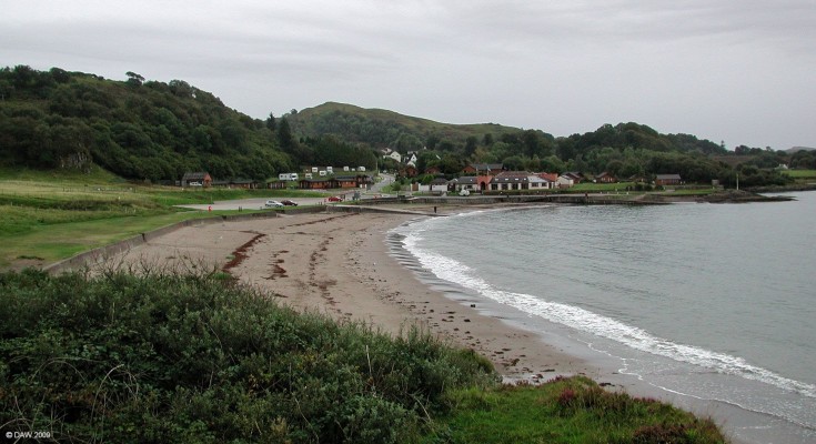 RAF Oban, Ganavan Bay
There is little left today that tells the story of RAF Oban other than some concrete slip ways and retaining walls.  From 1933 until 1945 this was the maintenance base for sea planes that flew from Kerrera across the bay.  It was part of RAF Coastal Command and played a vital role in searching for U-Boats during WWII.  The flag pole on the right is where a memorial was erected in 1998 to those who served at RAF Oban. [url=http://www.streetmap.co.uk/map.srf?X=186300&Y=732840&A=Y&Z=120/] Map location. [/url]
