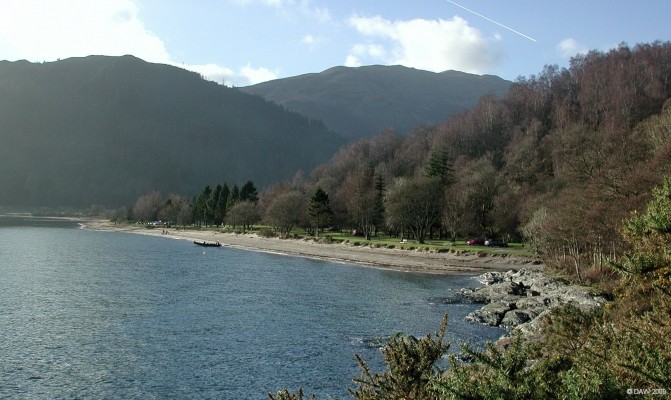 HMS Armadillo, Loch Long
During World War II this was the training area for the Royal Naval Commando.  The area in the trees where the car park is had numerous buildings which have since been removed.  The beach was used to train for beach assualt and the troops from here took part in every allied invasion from Dieppe to Normandy.  [url=http://www.streetmap.co.uk/map.srf?X=219277&Y=688622&A=Y&Z=115/] Map location. [/url]
