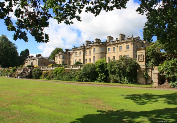 Manderston House, near Duns
A rear view of Manderston House in Berwickshire.  The orginal house was built in 1790 but greatly enlarged between 1901 and 1903.  In summer the house is open to the public for tours.
