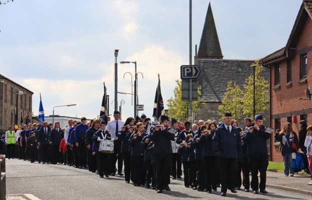Paisley & District Battallion Boys Brigade parade, Neilston, 2012
To celebrate the 75th anniversary of the 1st Neilston company the Battalion paraded through the village to the church with some 400 members from companies in the area.
