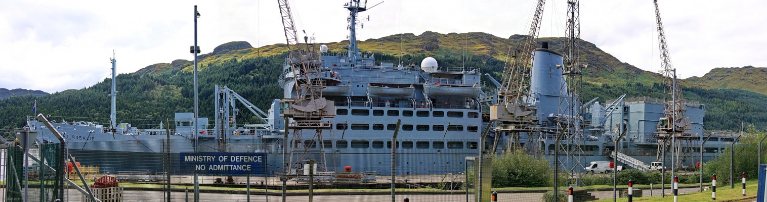 RFA Fort Rosalie, Glenmallan
Fort Rosalie entered service in 1977 and first saw active duty during the Falklands war in 1982.  This photo was taken in 2009 not long after a major refit, despite her age she remains a vital ship in the Royal Navy's fleet replenishment.
