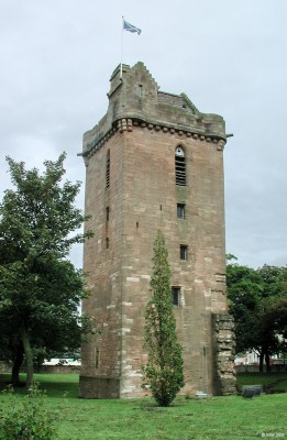 St John's Tower, Ayr
The tower is all that remains of the CHurch of St John possibly dating fronm the 14th century.  Robert the Bruce attended a meeting of the Scottish Parliament held here in 1315 after Bannockburn.  The church was demolished by the town council in 1726 and Lord Bute restored the ruined tower in 1914.  [url=http://www.streetmap.co.uk/map.srf?X=233389&Y=622052&A=Y&Z=115/] Map location. [/url]
