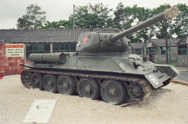 T34 Tank, Eden Camp, North Yorkshire, 1993
An example of the Russian T34 tank at Eden Camp, the WWII themed museum near Malton. [url=http://streetmap.co.uk/map?X=479830&Y=473551&A=Y&Z=115/] Map location. [/url]
