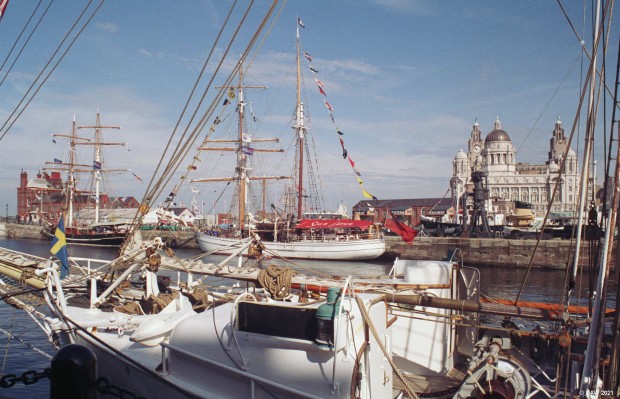Tall Ships, Liverpool, 1992
The famous Royal Liver building is in the background.
