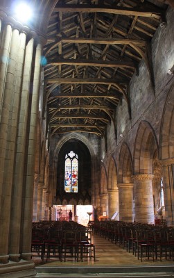 A view of the Nave, Church of Holy Rude, Stirling
This part of the church with the original oak-timbered roof was completed in 1414.
