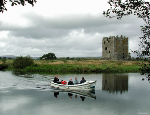 Threave Castle, Castle Douglas
Threave Castle is maintained by Historic Scotland.  Built on an island in the middle of the river Dee it can only be accessed by boat.  You ring a bell and the boatman will come over and pick you up.
