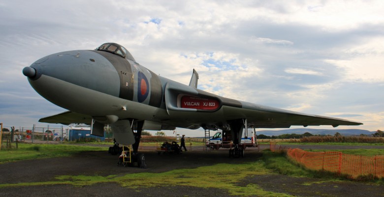 Avro Vulcan XJ823, Solway Aviation Museum
The only example of an MMR variant of a B2 Bomber remaining.  It was the 22nd B2 built and was delivered to RAF Waddington on 21st April 1961.  It was bought by the Solway Aviation society in 1983 and has remained on Display just outside Carlisle ever since.
