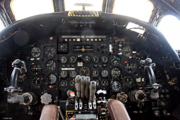 Cockpit of Vulcan XJ823, Solway Aviation Museum
Inside the Avro Vulcan B2 bomber at the Solway Aviation Museum just outside Carlisle.  This Vulcan has been at Carlisle since 1983 and is one of the few where you can actually get inside for a look around.
