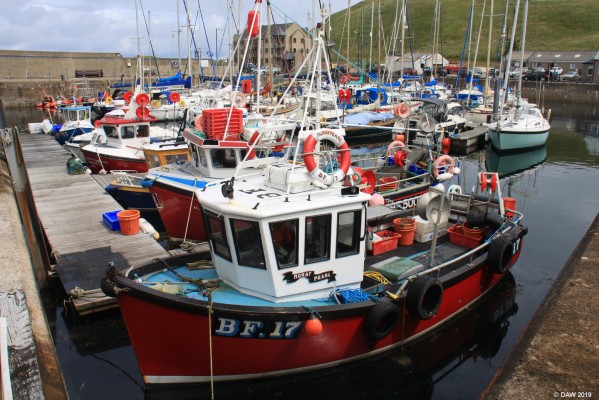 Whitehills Harbour
Whitehills is a former fishing village a few miles west of Banff on the Aberdeenshire coast.  In the middle of the 1800s this harbour had as many as 160 fishing boats in it.  Today it is mainly used as a marina.  [url=http://streetmap.co.uk/map.srf?X=365572&Y=865754&A=Y&Z=115/] Map location. [/url]
